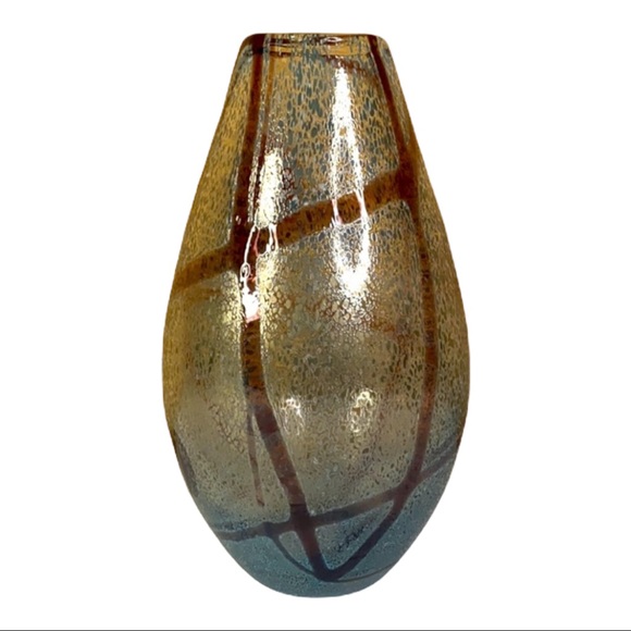 Vintage Speckled Purple / Gray Glass Vase